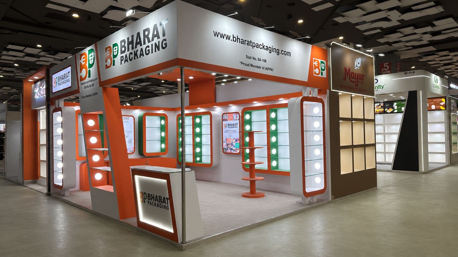 Bharat Packaging exhibition stand by Akron Global Events